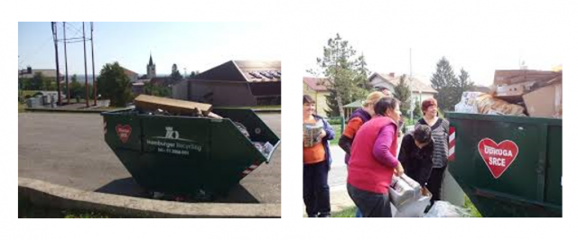 Privremeno premješten kontejner za prikupljanje starog papira za udrugu "Srce" u reciklažno dvorište