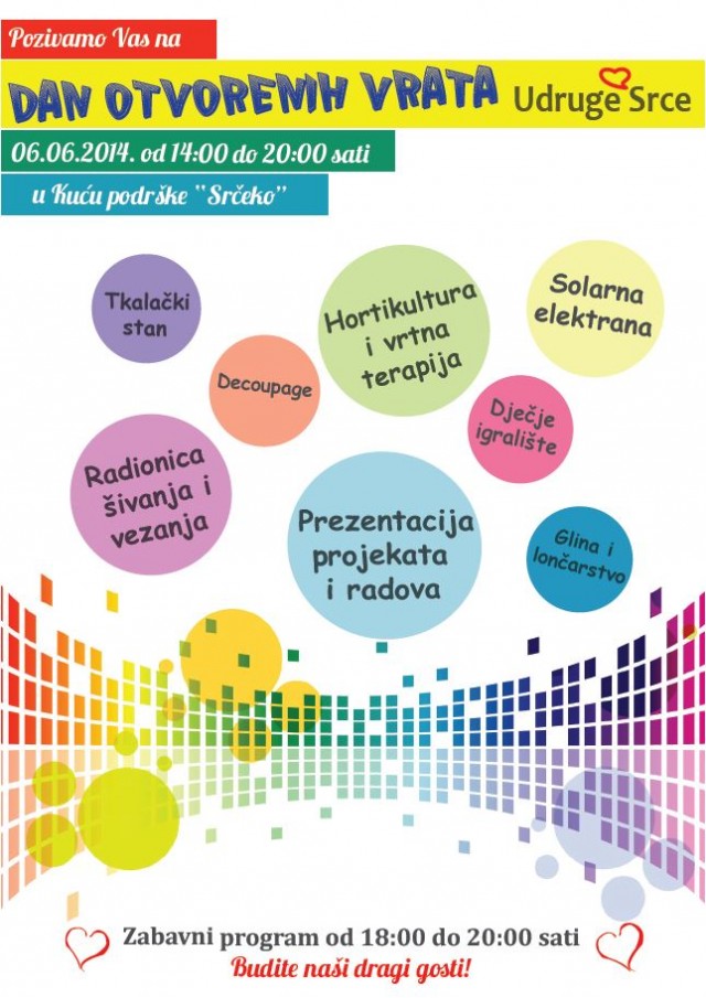  Poziv na Dan otvorenih vrata Udruge Srce