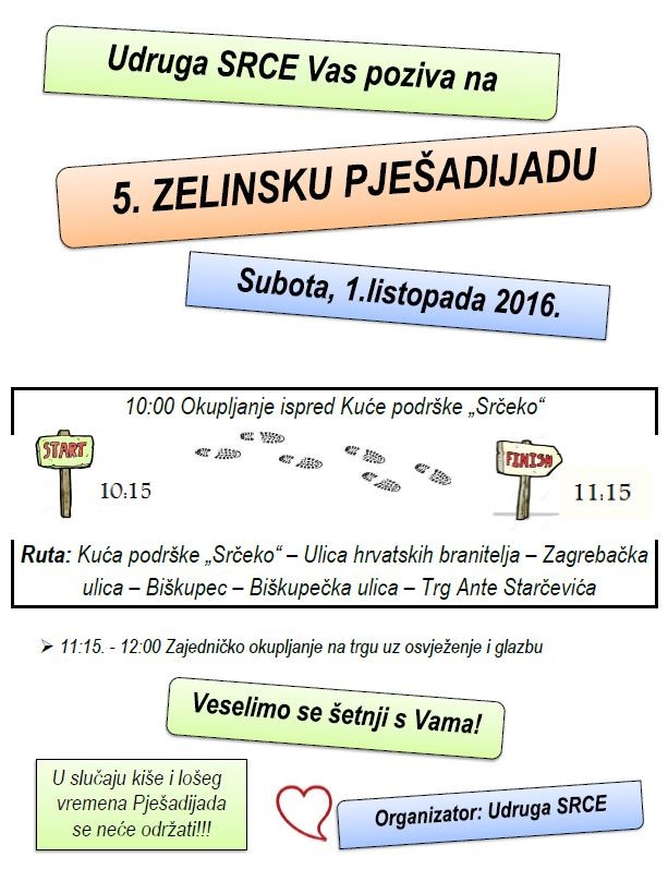 5. Zelinska Pješadijada Udruge SRCE