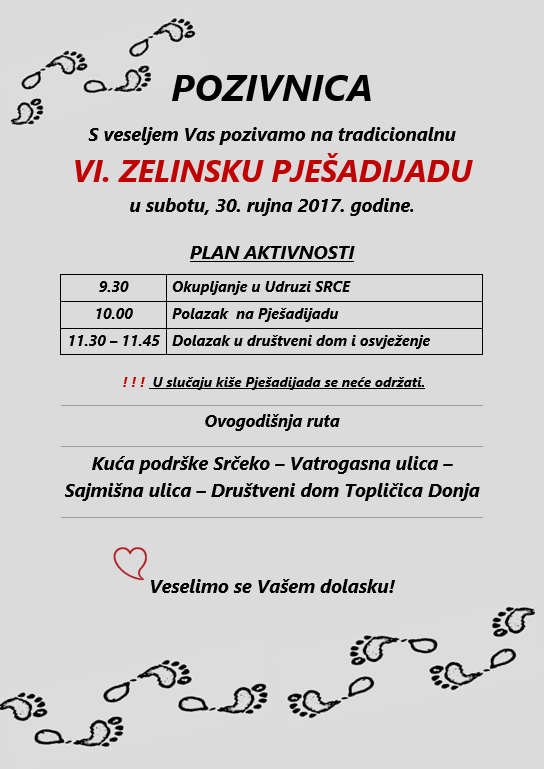 VI. Zelinska pješadijada i druženje sa srodnim Udrugama
